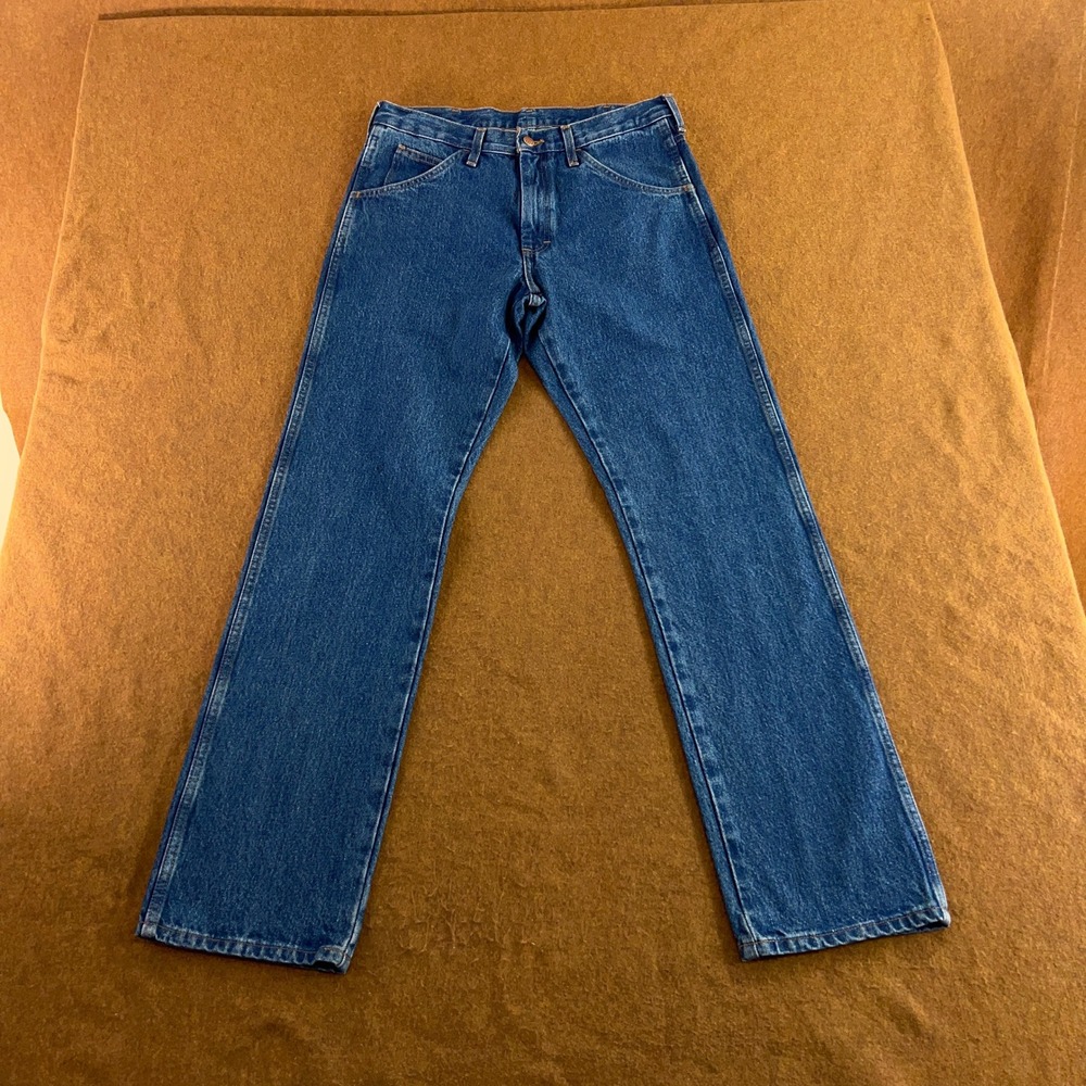 Round House Mens 32x34 Blue Denim Carpenter Work Jeans